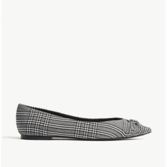 Maje Prince De Galles‎ Checked Pointed Toe Flats In Carreaux - Picture 2 of 13